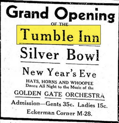 Tumble Inn (Tumble-Inn) - Dec 1936 Opening Ad